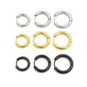 フープピアス リングピアス 単品 1個売り 片耳 メンズ レディース アクセサリー シンプル おしゃれ シルバーカラー ゴールドカラー ブラック 単色 ソリッドカラー サイズ豊富 簡単装着 男女兼用 ユニセックス 女性用 男性用 婦人用 紳士用 ジュエリー ファッション 雑貨 小物 記念日 誕生日 プレゼント 贈り物 ギフト