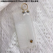 iPhoneケース iPhoneカバー スマホケース スマホカバー クリア 透明 リング 無地 単色 シンプル かわいい おしゃれ 落下防止 保護 キーリング付き バンド付き