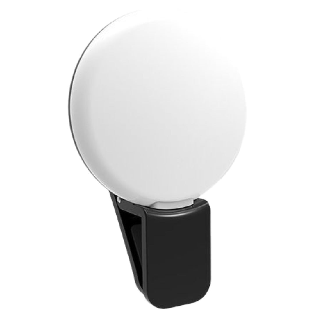 自撮りライト LED セルカライト 単品 クリップ式 照明 撮影ライト スマホ タブレット セルフィ リングライト 調光 ホワイト ピンク ブルー ブラック