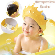 シャンプーハット シャワーキャップ キッズ 子供 赤ちゃん バスバイザー バス用品 ワンタッチバックル サイズ調節可 お風呂グッズ バスハット 王冠 伸縮性 ソフト かわいい キュート 洗髪グッズ おしゃれ 黄 赤 青 ピンク 橙