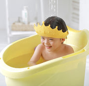 シャンプーハット シャワーキャップ キッズ 子供 赤ちゃん バスバイザー バス用品 ワンタッチバックル サイズ調節可 お風呂グッズ バスハット 王冠 伸縮性 ソフト かわいい キュート 洗髪グッズ おしゃれ 黄 赤 青 ピンク 橙