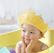 シャンプーハット シャワーキャップ キッズ 子供 赤ちゃん バスバイザー バス用品 ワンタッチバックル サイズ調節可 お風呂グッズ バスハット 王冠 伸縮性 ソフト かわいい キュート 洗髪グッズ おしゃれ 黄 赤 青 ピンク 橙