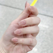 ネイルチップ つけ爪 ハンド 手の爪用 レディース 女性用 ヌーディーカラー シンプル 光沢感 ハンドメイル セルフネイル おしゃれ かわいい きれいめ 上品 両手 通勤 オフィス 普段使い おうちネイル 貼るだけ 時短