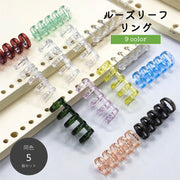 ルーズリーフリング バインダーリング 5個セット 60枚 リングノート 文房具 文具 ステーショナリー 製本 資料保存 システム手帳 ノート ファイル とじ具 整理 オフィス 職場 学校