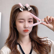 ヘアカーラー 同色2個セット レディース 女性 婦人 ヘアケア用品 クリップ付き 前髪クリップ 挟む カール 根元立ち上げ ふんわり 巻き髪 ボリュームアップ ヘアアレンジ ブラック 黒 簡単 便利