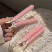 ヘアカーラー 同色2個セット レディース 女性 婦人 ヘアケア用品 クリップ付き 前髪クリップ 挟む カール 根元立ち上げ ふんわり 巻き髪 ボリュームアップ ヘアアレンジ ブラック 黒 簡単 便利