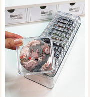 コレクションケース 5個セット 収納 保管 プラスチック 缶バッジ 透明 クリア 収納ケース 保護 おしゃれ シンプル