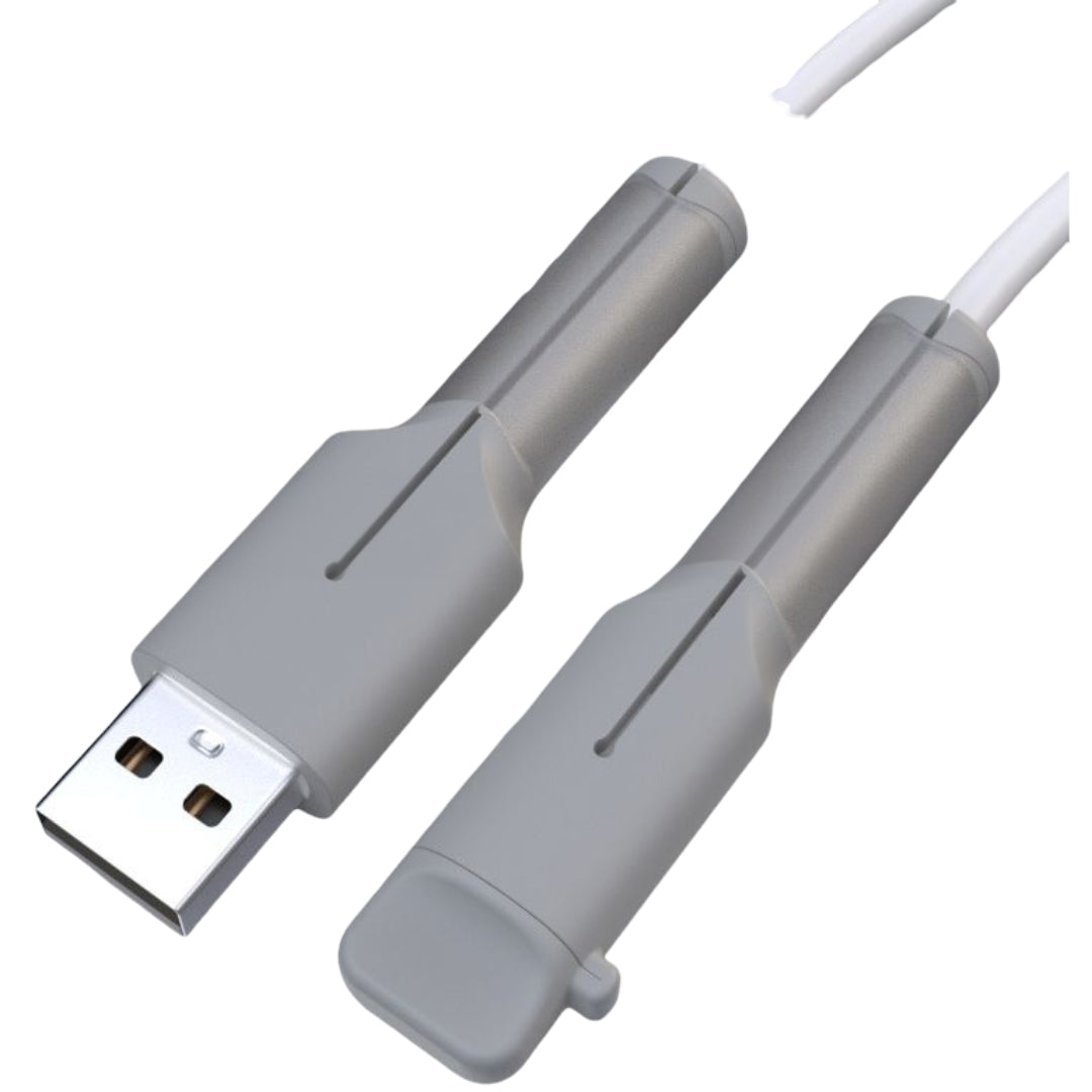 ケーブル保護カバー ケーブルプロテクター キャップ付き 断線防止 充電ケーブル用 iPhone グレー バリエーション画像