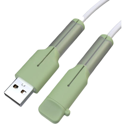 ケーブル保護カバー ケーブルプロテクター キャップ付き 断線防止 充電ケーブル用 iPhone 抹茶 バリエーション画像