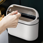ごみ箱 蓋付き 卓上 小型ゴミ箱 ダストボックス ごみ入れ 小物入れ 単品 シンプル スリム 可愛い コンパクト キッチン 台所 寝室 リビング 化粧台 インテリア 白
