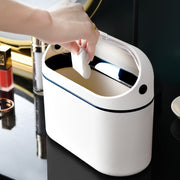 ごみ箱 蓋付き 卓上 小型ゴミ箱 ダストボックス ごみ入れ 小物入れ 単品 シンプル スリム 可愛い コンパクト キッチン 台所 寝室 リビング 化粧台 インテリア 白