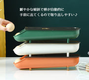 たまごケース 卵収納ケース 同色2個セット エッグホルダー 卵保存容器 卵入れ たまごボックス 省スペース 便利 シンプル 日付メモリ付き 冷蔵庫収納 蓋付き 積み重ねできる スタッキング 傾斜