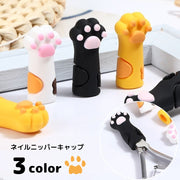 ニッパーキャップ ニッパーカバー シリコンキャップ シリコンカバー 猫の手型 キャット 肉球 ネイルニッパー ジェルネイル セルフネイル はさみカバー ハサミ ピンセット 鉛筆用キャップ えんぴつ用キャップ 小学生 三毛猫 黒猫