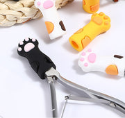 ニッパーキャップ ニッパーカバー シリコンキャップ シリコンカバー 猫の手型 キャット 肉球 ネイルニッパー ジェルネイル セルフネイル はさみカバー ハサミ ピンセット 鉛筆用キャップ えんぴつ用キャップ 小学生 三毛猫 黒猫