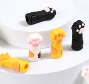 ニッパーキャップ ニッパーカバー シリコンキャップ シリコンカバー 猫の手型 キャット 肉球 ネイルニッパー ジェルネイル セルフネイル はさみカバー ハサミ ピンセット 鉛筆用キャップ えんぴつ用キャップ 小学生 三毛猫 黒猫