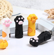 ニッパーキャップ ニッパーカバー シリコンキャップ シリコンカバー 猫の手型 キャット 肉球 ネイルニッパー ジェルネイル セルフネイル はさみカバー ハサミ ピンセット 鉛筆用キャップ えんぴつ用キャップ 小学生 三毛猫 黒猫