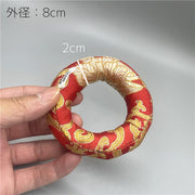 リングマット シンギングボウル用 枕 クッション 置台 8cm 10cm 法具 仏具 楽器 刺繍入り 柄あり おりん お鈴 座布団 円座