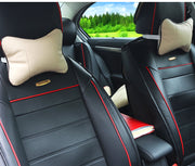 ネッククッション 車用クッション 首用 単品 首枕 カー用品 車用品 カーアクセサリー フェイクレザー ネックパッド ネックピロー ヘッドレスト ステッチ 取り付け簡単 負担軽減 通気性 ゴムベルト ファスナー チャック 中綿入り ふわふわ おしゃれ かっこいい スマート シンプル 黒 赤 茶 ベージュ 灰