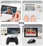 OTGケーブル 2in1 MicroUSB／Type-C to USB変換アダプター 充電 通信 データ転送 スマホ タブレット