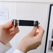 バッククリップ スマートフォン用 クリップ ストラップ ショルダーストラップ 取付 挟む ホルダー 携帯用 斜め掛け 紐 ホール付き