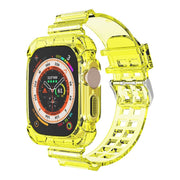 AppleWatchバンド アップルウォッチ用 ベルト ストラップ 付け替え はめ込み型 一体型 スケルトン 透明 クリア 保護