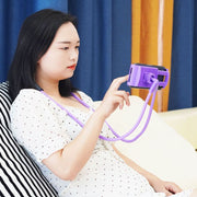 スマホホルダー スマホスタンド ネックアーム 360度回転 フレキシブル 寝ながら 車載 卓上 手ぶら 首かけ タブレット くねくね