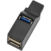 USBハブ USB3.0＋USB2.0コンボハブ 直挿し 3ポート バスパワー USBポート拡張 高速データ転送 超小型 軽量 携帯便利