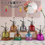 霧吹き ガーデニング スプレーボトル じょうろ ガラス 水撒き 水やり 水差し 観葉植物 植物 園芸 花 おしゃれ 高級感 アンティーク調 鉢植え 室内