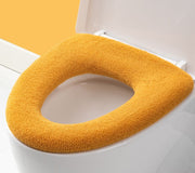 便座カバー トイレカバー O型 ループ付き 取っ手付き トイレ用品 日用品 トイレ用カバー 丸洗い 洗える 無地 単色 装着簡単 伸縮性 雲 くも ふわふわ もこもこ あったか 繰り返し おしゃれ 可愛い 便利