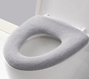 便座カバー トイレカバー O型 ループ付き 取っ手付き トイレ用品 日用品 トイレ用カバー 丸洗い 洗える 無地 単色 装着簡単 伸縮性 雲 くも ふわふわ もこもこ あったか 繰り返し おしゃれ 可愛い 便利