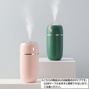 加湿器 USB給電式 300ml 卓上 小型 コンパクト 静音 光る ライト ポータブル おしゃれ シンプル かわいい 持ち運び 車載 デスク オフィス 寝室 乾燥対策 家電