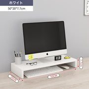 モニタースタンド モニター台 デスク上置棚 ディスプレイ モニター 机上台 机上ラック パソコン台 PC台卓上 パソコンスタンド デスクトップ用 ホワイト ブラック 机上 液晶モニター台 ノートパソコン収納 作業台