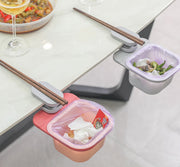 ゴミ箱 ダストボックス 食卓 挟む 机 つくえ テーブル キッチン 便利アイテム 取り付け 簡単 シンプル リビング ダイニング 収納