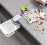 ゴミ箱 ダストボックス 食卓 挟む 机 つくえ テーブル キッチン 便利アイテム 取り付け 簡単 シンプル リビング ダイニング 収納
