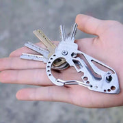 キーホルダー カラビナ 鍵収納 カギ入れ ベルト取り付け キーリング ステンレス 工具風 おしゃれ かっこいい アウトドア ギフト 記念品 プレゼント 贈り物 メンズ レディース