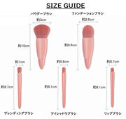 メイクブラシ ブラシセット 5種類セット ミラー付き メイク道具 ファンデーションブラシ パウダーブラシ ブレンディングブラシ アイシャドウブラシ リップブラシ 携帯用  旅行用 おしゃれ かわいい 便利
