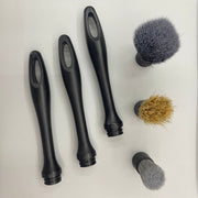 洗車ブラシセット 3本セット ディテールブラシ 毛バタキ 洗車用品 車用品 カー用品 隙間掃除 エアコン ハンドル シート ダッシュボード ホイールハブ 便利 簡単 シンプル 黒