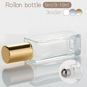 アトマイザー ロールオン 6ml 詰め替え容器 ミニボトル ガラス瓶 角瓶 スクエア 香水 化粧水 塗る 持ち運び 携帯用 旅行 アロマオイル