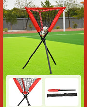 ボールかご ボール収集ネット スポーツ用品 スタンド 折り畳み式 持ち運び 便利 野球 テニス 屋内 屋外 三角形 収納ケース付き