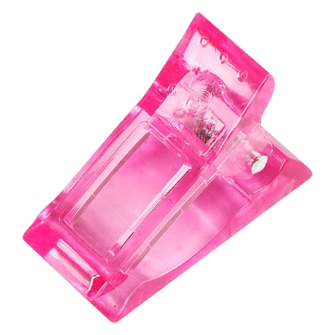 ネイルクリップ ポリジェル用 同色5個セット 固定用 固定クリップ フォームチップ ネイルアート用品 ネイルツール ネイル固定 ネイル用品 ネイルエクステンション チップフォーム 長さ出し セルフネイル ズレ防止 クリアカラー 透明 ピンク 赤 青