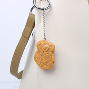 キーホルダー キーチェーン バッグチャーム 食品サンプル 食玩 ユニセックス 男女兼用 ユニーク チキン フライドチキン ナゲット 面白い ボールチェーン おしゃれ 楽しい 贈り物 プレゼント