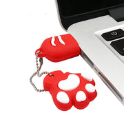 USBメモリー フラッシュメモリー 16GB 32GB USB2.0 TypeA キャップ式 防水 猫 肉球 キーチェーン付き 面白い 可愛い 写真 画像 動画 音楽 データ保存 ギフト 贈り物 プレゼント 記念品