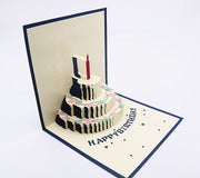 バースデーカード 誕生日 お祝い グリーティングカード メッセージカード 3D 立体 ポップアップ 飛び出す ケーキ プレゼント