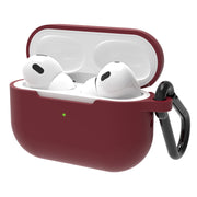イヤホンケースカバー Airpods Pro2  第2世代 エアーポッズ プロ 保護ケース シリコン ケース カバー カラビナ付き シンプル 単色