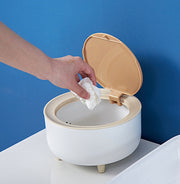 卓上ゴミ箱 ごみ箱 ダストボックス 蓋付き プッシュ式 ワンタッチ コンパクト 小型 ごみ入れ くず入れ 丸型 サークル 日用品雑貨 インテリア小物 おしゃれ スタイリッシュ