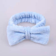 ヘアバンド ヘッドバンド バス用品 洗顔用品 リボン 大きめ 幅広 ふわふわ もこもこ 無地 単色 可愛い おしゃれ カラバリ豊富