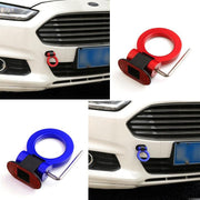 牽引フック 装飾用 車 けん引フック 六角レンチ O型 ダミー カーアクセサリー 外装 カー用品 車用 自動車 フロント バンパー パーツ 貼り付け ドレスアップ おしゃれ スポーティ
