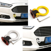 牽引フック 装飾用 車 けん引フック 六角レンチ O型 ダミー カーアクセサリー 外装 カー用品 車用 自動車 フロント バンパー パーツ 貼り付け ドレスアップ おしゃれ スポーティ