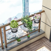 壁掛けプランター プランターラック 鉢入れ フック ベランダ 手すり用 鉢台 ガーデニング用品 引っ掛け 壁面プランター 鉢置き インテリア雑貨 園芸ラック 屋外 おしゃれ ナチュラル シンプル かわいい 便利 省スペース 白 黒 銅色