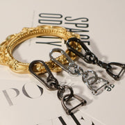 ナスカン 金属製 パーツ 金具 回転 手芸用品 手作り ハンドメイド バッグ ポシェット カバン 鞄 ストラップ ゴールドカラー シルバーカラー ブラック 黒 ガンメタ